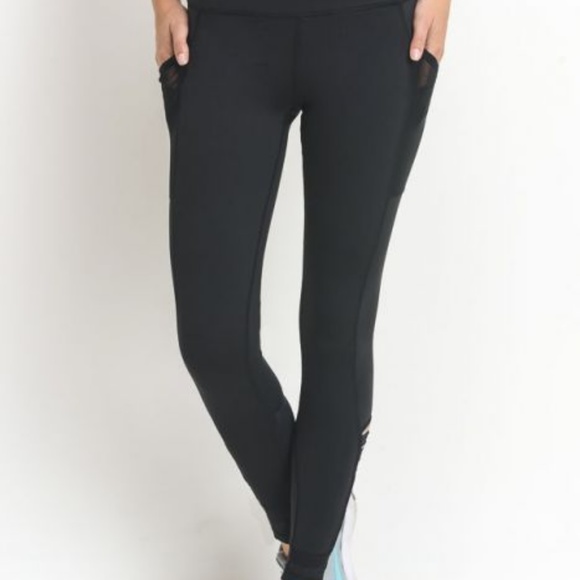 Highwaist Zig Zag Straps Pocket Leggings - Picture 4 of 5